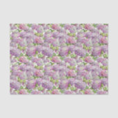  roze lavender Hydrangea Floral Pattern Tissuepapier (Voorkant)