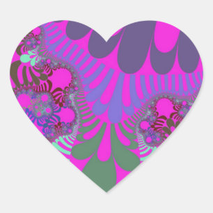 Roze lavender Mod Hart Sticker