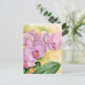 Roze lavender Phalaenopsis Orchid Flowers Briefkaart (Staand voorkant)