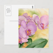 Roze lavender Phalaenopsis Orchid Flowers Briefkaart (Voorkant / Achterkant)