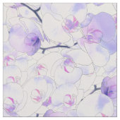 Roze lavender Silver lila waterverf orchidee flora Stof (Close Up)
