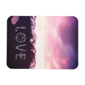 *~* Roze & Lavender Sky Paarse Mountains Foto Magneet (Horizontaal)