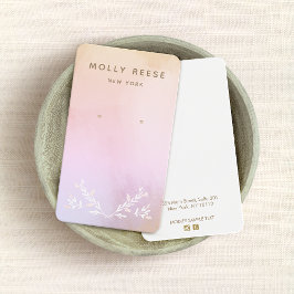 Roze lavender Waterverf Branches die verdienen Visitekaartje