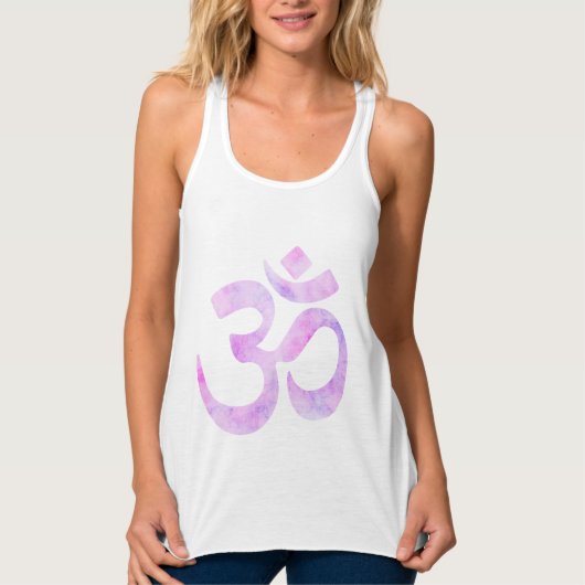 Roze lavender Waterverf Om Tanktop (Voorkant)