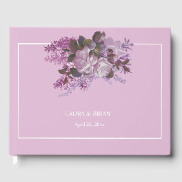 Roze lavender Wedding Gastenboek