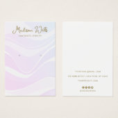 Roze lavendergolven die beeldschermhouder vervaard visitekaartje (Voorkant /achterkant)