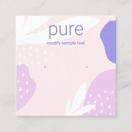 Roze lavenderstudie met juwelenweergave vierkante visitekaartje