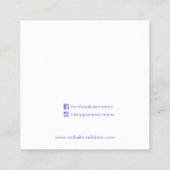 Roze lavenderstudie met juwelenweergave vierkante visitekaartje (Achterkant)