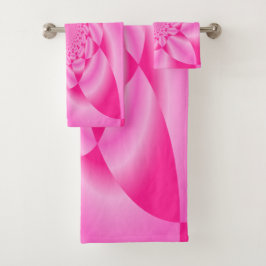 Roze Leaf Petal Bad Handdoek