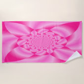 Roze Leaf Petal Strandlaken (Voorkant)