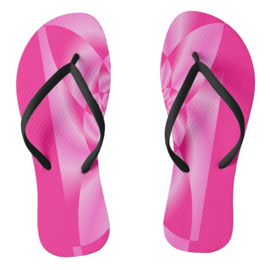 Roze Leaf Petal Teenslippers (Voetbed)