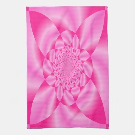 Roze Leaf Petal Theedoek (Verticaal)