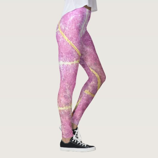 Roze Leaf Yoga Pants Leggings (Rechts)