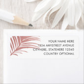 Roze lebeach keeradres van Palm Leaf Etiket (Insitu)