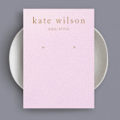 Roze leder (afbeelding)-achterafschermkaart visitekaartje