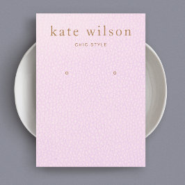 Roze leder (afbeelding)-achterafschermkaart visitekaartje