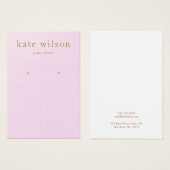 Roze leder (afbeelding)-achterafschermkaart visitekaartje (Voorkant /achterkant)