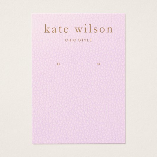 Roze leder (afbeelding)-achterafschermkaart visitekaartje (Voorkant)