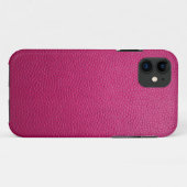 Roze leder Case-Mate iPhone case (Achterkant (horizontaal))