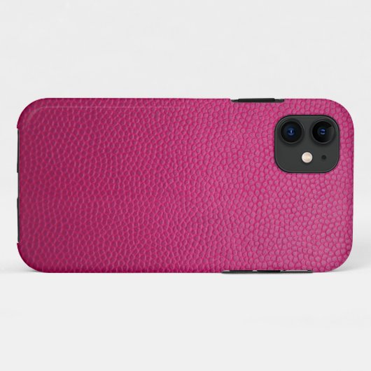 Roze leder Case-Mate iPhone case (Achterkant (horizontaal))