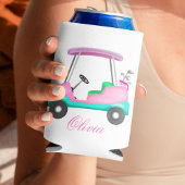 Roze leder Elegant Golf Cart Name Blikjeskoeler