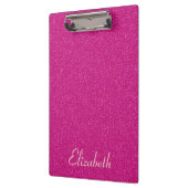 Roze leder Kijk Persoonlijke naam Klembord (Links)