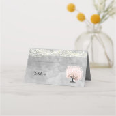 Roze leder met bomen plaatskaartje (Achterkant)