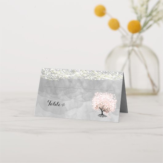 Roze leder met bomen plaatskaartje (Achterkant)