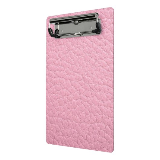Roze leder mini klembord (Angled2)