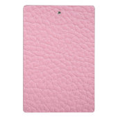 Roze leder mini klembord (Achterkant)