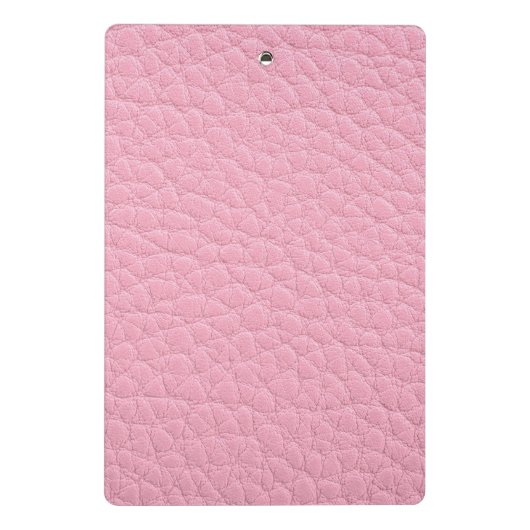 Roze leder mini klembord (Achterkant)