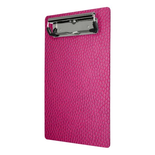 Roze leder mini klembord (Angled2)