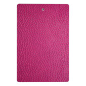 Roze leder mini klembord (Achterkant)