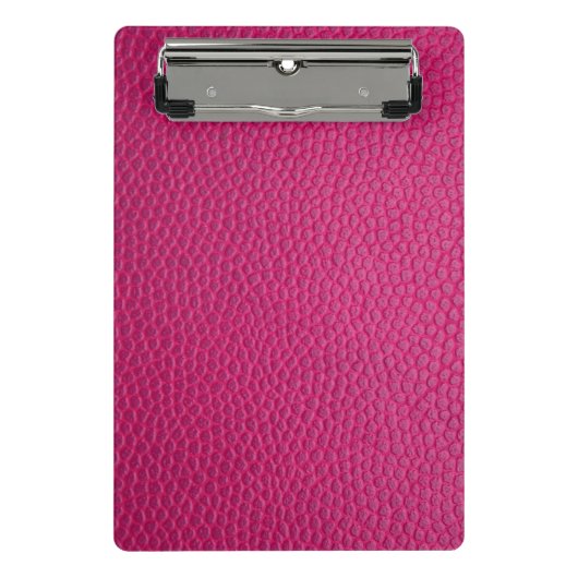 Roze leder mini klembord (Voorkant)