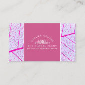Roze leder, tuincentrum, tuinbouwkundige visitekaartje (Voorkant)
