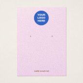 Roze leder Voeg uw Logo die een beeldscherm verdie Visitekaartje (Voorkant)