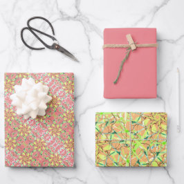 Roze lederafdrukleppen voor papier inpakpapier vel