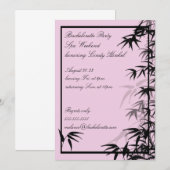 Roze lederen bachelorette feestjes kaart (Voorkant / Achterkant)