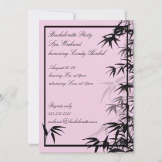 Roze lederen bachelorette feestjes kaart