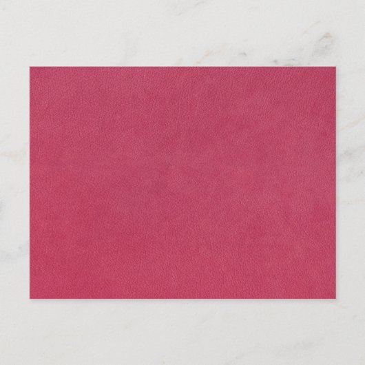 Roze lederen blik briefkaart (Voorkant)