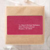 Roze lederen blik etiket (Insitu)