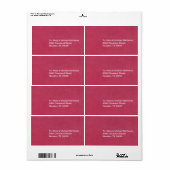 Roze lederen blik etiket (Full Sheet)