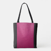 Roze lederen blik met zwarte accessoires tote bag (Achterkant)