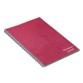 Roze lederen blik notitieboek (Rechterzijde)