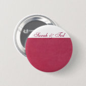 Roze lederen blik ronde button 5,7 cm (Voorkant /achterkant)