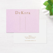 Roze lederen haarklemhouder visitekaartje (Bureau)