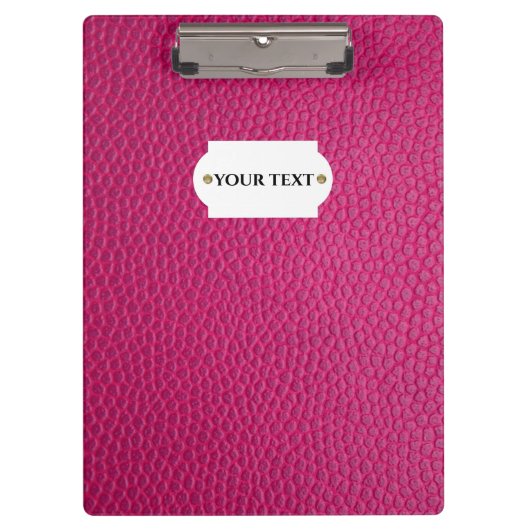 Roze lederen klembord (Voorkant)