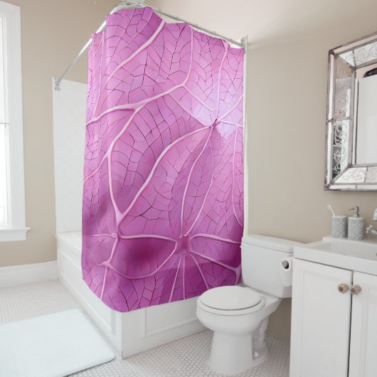  roze lederen patroon douchegordijn (In situ)