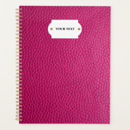 Roze lederen planner