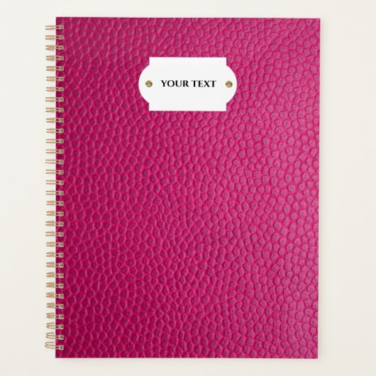 Roze lederen planner (Voorkant)